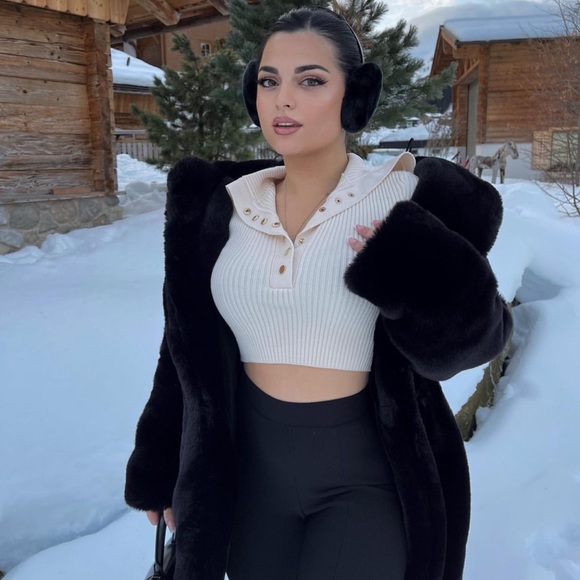 Zara Polo Collar Ribbed Sweater - Picture 1 of 16